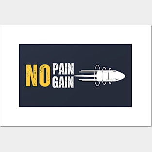 no pain no gain Posters and Art